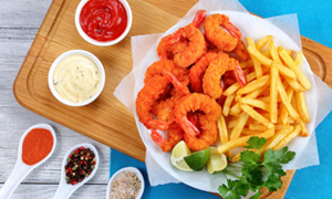 SCAMPI & CHIPS (9 Pcs)